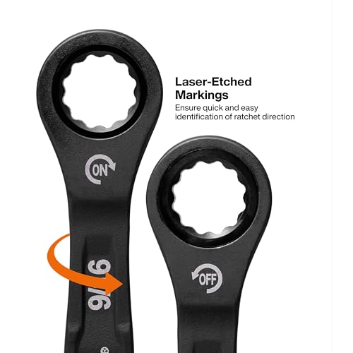 18-Piece Combination Ratcheting Wrench Set with SAE and Metric Sizes