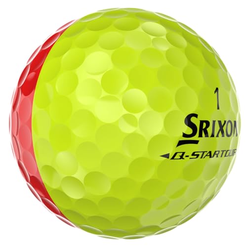 Srixon Q-Star Tour 6 Divide Golf Balls - Yellow/Red, Tour Performance