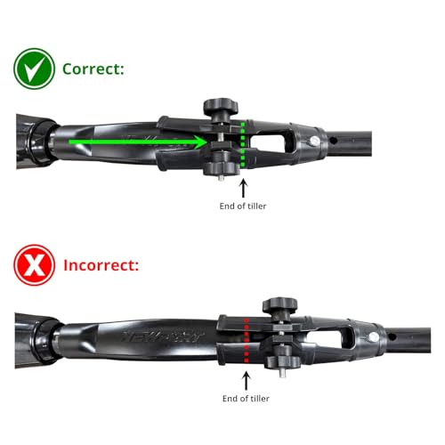 Ironwood Pacific HelmsMate Tiller Extension Handle for Boats 37-51" | Universal Joint Trolling Motor Control