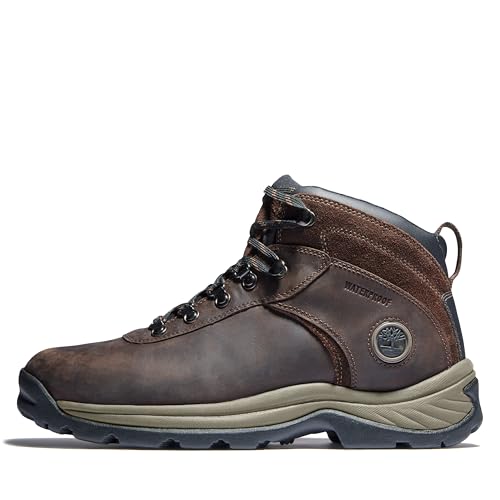 Men's Waterproof Hiking Boots - Timberland Flume Mid 11 Wide Dark Brown
