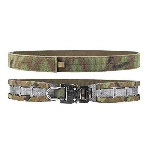 PETAC GEAR Medium Tactical Low Profile Molle Battle Cobra Belt with Laser-Cut Tegris