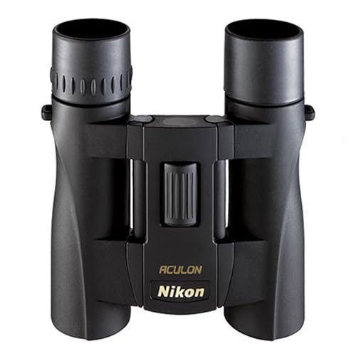 Nikon ACULON A30 10x25 Compact Binoculars - Black, Lightweight, Dual-Hinge