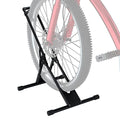 Adjustable Bike Storage Stand - Bicycle Floor Parking Rack for Mountain & Road Bikes - Indoor Outdoor Cycling Organizer - 1 Bike Rack