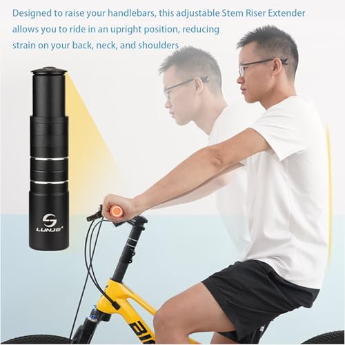 Bike Fork Stem Extender 180mm Adjustable Bicycle Handlebar Riser for MTB Road Bike