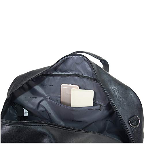 15-Inch Laptop Bag for Business Travel - Black Faux Leather