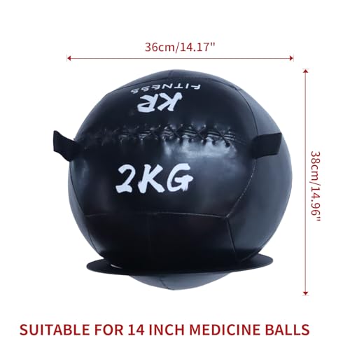 CONBUT Black Wall Mount Medicine Ball Rack for 14-Inch Exercise Balls - 3 Pack