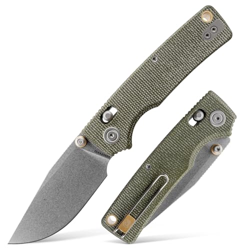 Vosteed Porcupine ModSwap™ Green Folding Knife - 3.08” 154CM Blade, Micarta Handle