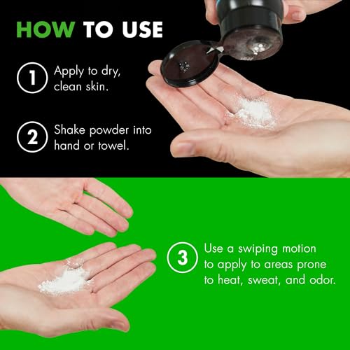 Men's Anti-Chafe Body Powder - Cooling, Moisture Absorbing 2 Oz