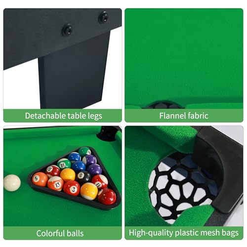 36 Inch Portable Mini Pool Table with Accessories for Home Entertainment