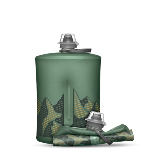 HydraPak Collapsible Water Bottle 32oz Sage Green - Leakproof & Lightweight