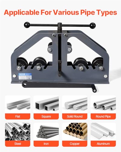 Manual Tube Pipe Bender 1-1/2" with 6 Dies for Copper Aluminum Steel