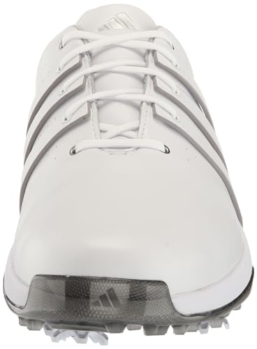 adidas Men's Tour360 24 Golf Shoes 9.5 White Silver Metallic Waterproof