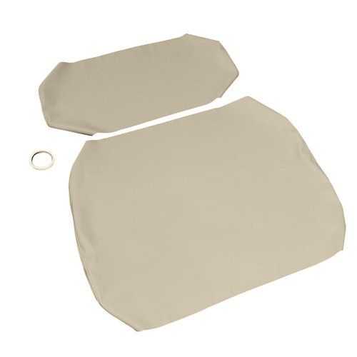 BuliBoao Golf Cart Front Seat Cover Staple On for E-Z-Go Workhorse, Microfiber Leather, Tan