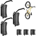 monTEK Swivel Bike Wall Mount for Fat Tire Bikes Up to 4.5 Inches Width - 3 Pack