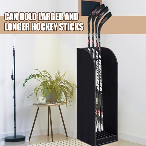 Vertical Hockey Stick Organizer Rack for 7 Sticks - Black