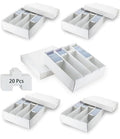 4 Row Trading Card Storage Box 5 Pack - 3200 Count Supporters & Dividers, White, 12in