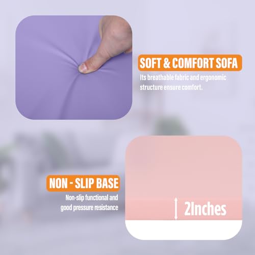FDW 4x6 ft Pink & Purple Foldable Gymnastics Tumbling Mat - Portable Exercise Pad