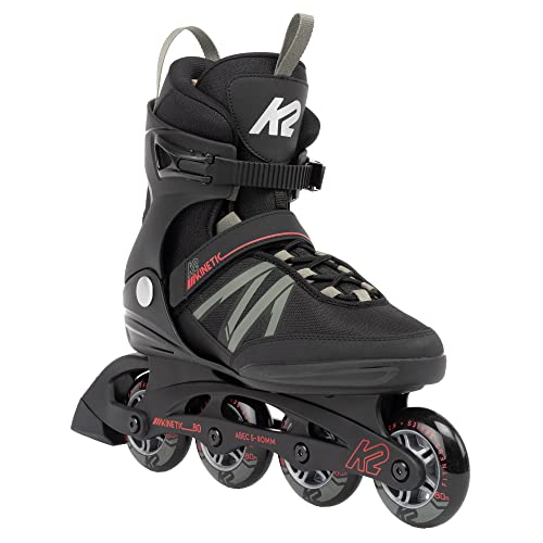 Men's Inline Skates with Support Cuff & 80mm Wheels - Black/Gray, Model I200200501