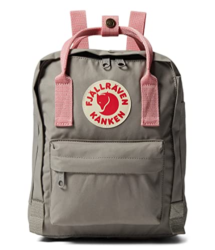 Fjällräven Kanken Mini Backpack - Compact Everyday Carry, Durable Vinylon, Fog/Pink (One Size)