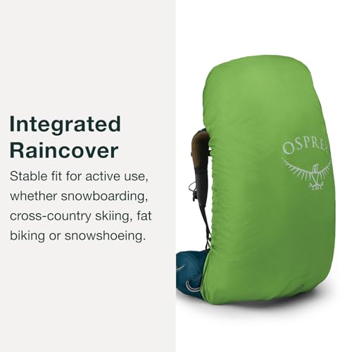 Osprey Atmos AG 65L Men's Backpacking Backpack Large XL Black with Raincover