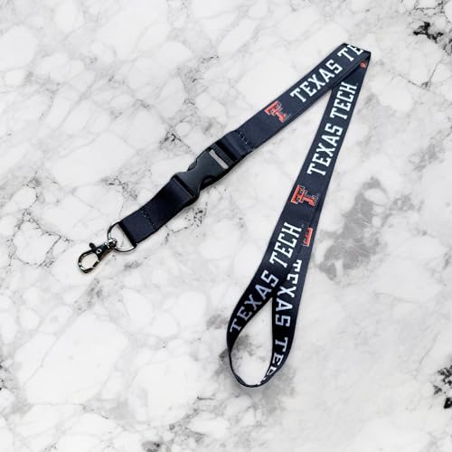 Texas Tech University Cactus Lanyard with Snap Buckle - Black