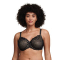 Full Coverage Unlined Bra 38H Black - Comfortable French Lace Support