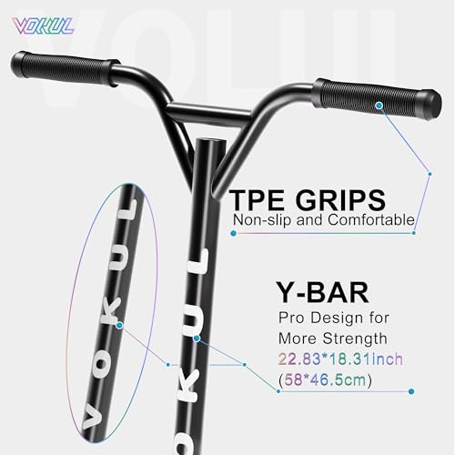 VOKUL Rainbow Pro Stunt Scooter for Kids Teens - High Performance Trick Scooter