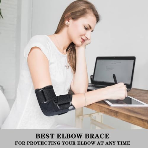 Cubital Tunnel Elbow Brace Ulnar Nerve Support Small Black - Night & Sports Support