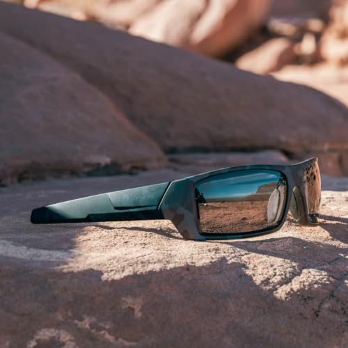 Men's Wraparound Polarized Sunglasses - Camo Black, Rugged Design