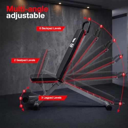 Adjustable Foldable Exercise Bench for Full-Body Home Workout – Hyperextension & Core Training