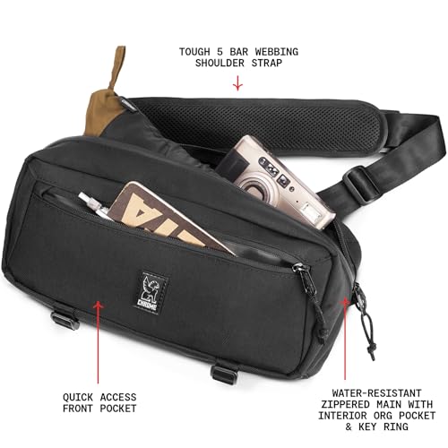 Mini Kadet Sling Bag Black Xrf - Water-Resistant Crossbody Messenger