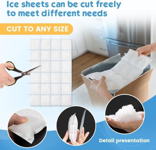 Reusable Ice Sheets for Coolers - 6PCS White Ice Pack Sheets for Camping & Lunch