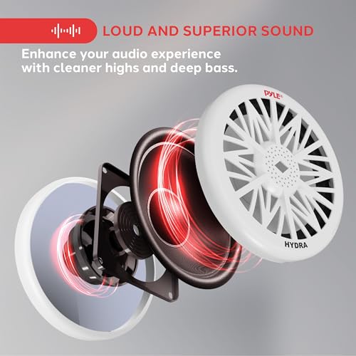Pyle 12-Inch/600W Marine Subwoofer Waterproof Outdoor Boat Speaker