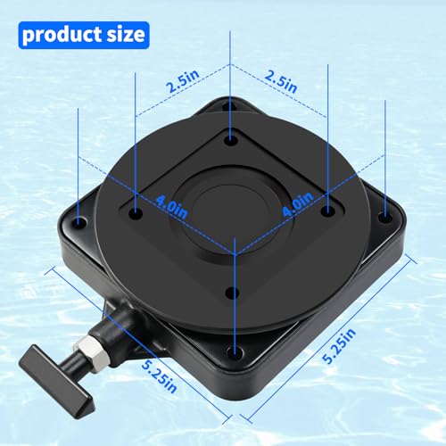 Low-Profile Swivel Base for Cannon Downrigger Fishing Equipment