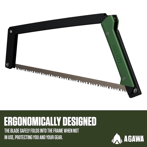 21-Inch Folding Saw with All-Purpose Blade - Green, Lightweight Camping Tool