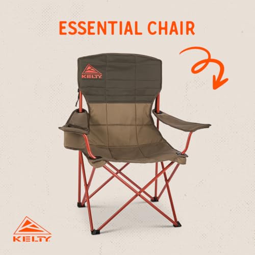 Kelty Essential Camping Chair Bungee Cord / Beluga - Portable Folding Seat for Festivals, Beach, Tailgating