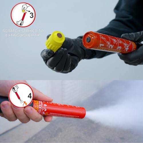 Portable Fire Safety Stick with Extended Discharge - Compact Emergency Tool