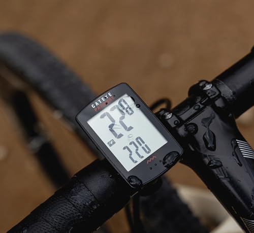 CATEYE Padrone Wireless Bike Computer – Large Screen, Easy‑to‑Read Non‑GPS Cyclocomputer, Wireless Speed Tracker for Road, MTB & Gravel Bikes, No‑Charging Sensor‑Based Unit, Long Battery Life
