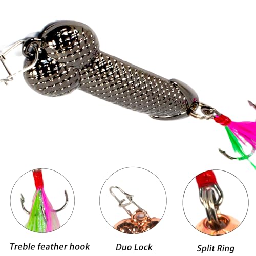 Fishing Lure Kit for Trout Bass Mackerel - 3 Pcs Gold & Black 7-15g 2024