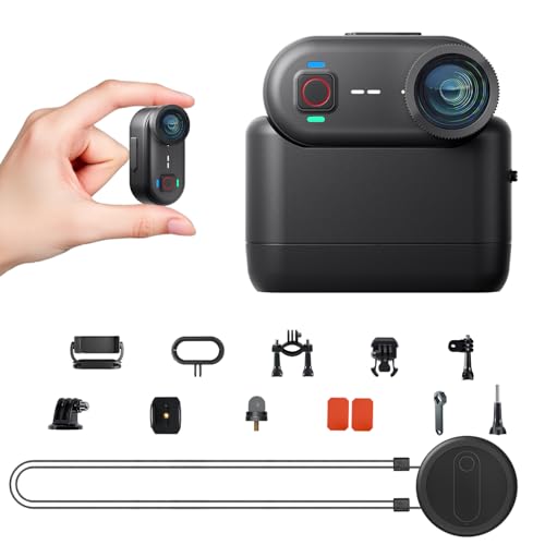 Apexcam K80-US Thumb Action Camera 4K POV Mini Body Camera Waterproof 10M with Accessories