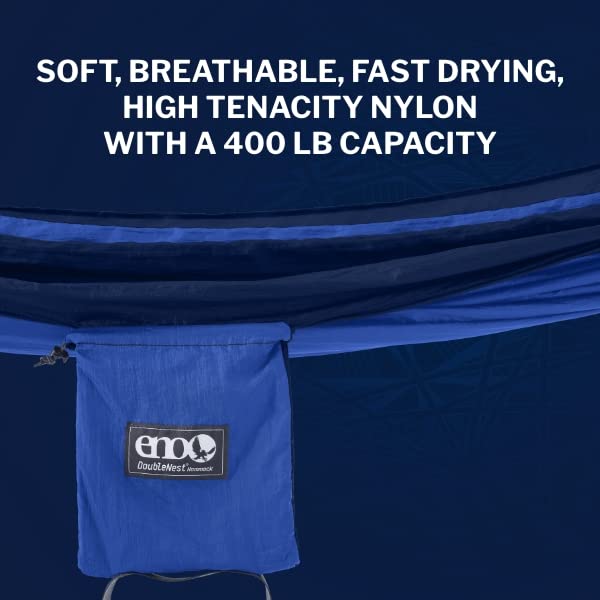 ENO DoubleNest Lightweight Camping Hammock - Navy, 1-2 Person, Special Edition