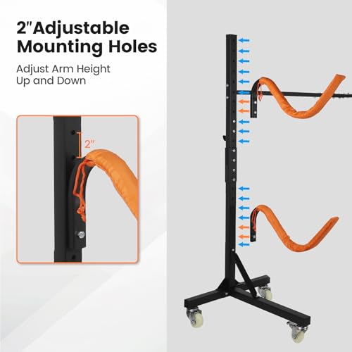 Neorexon 2 Kayaks Freestanding Storage Rack with Adjustable Width & Wheels