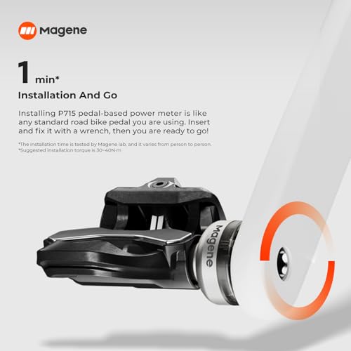 Magene P715 Power Meter Pedals Shimano Dual - ±1% Accuracy, Bluetooth & ANT+