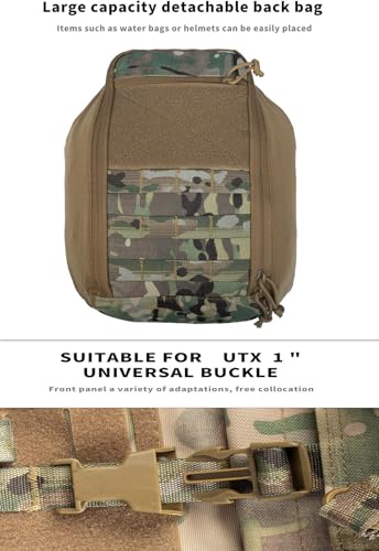 BOMTURN Camo Tactical Outdoor Vest for Men with Quick Release Buckle & Detachable Molle System