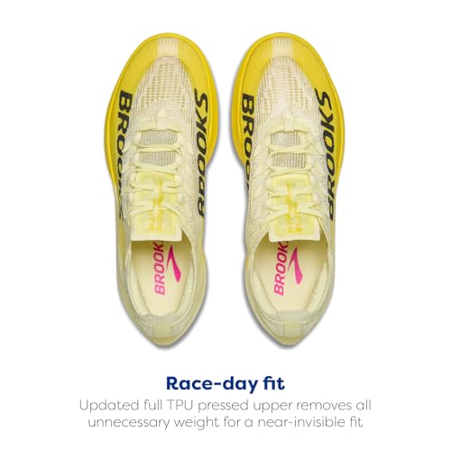 Brooks Hyperion Elite 5 Neutral Running Shoe Men & Women Luminary Yellow Gray 10