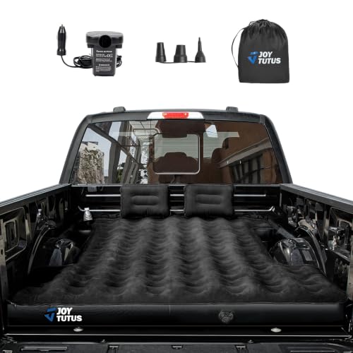 JOYTUTUS Black 6.0-6.3Ft Truck Bed Air Mattress No Built-in Pump, Compact & Anti-Leakage