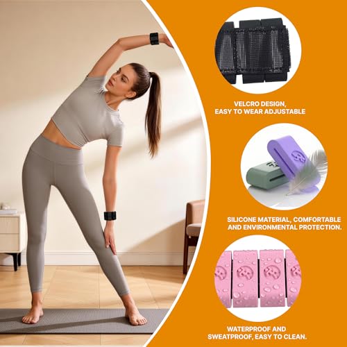 Flesh-Colored Adjustable Wrist & Ankle Weights 1.5lb Pair - for Women & Men