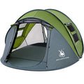 HUI LINGYANG Green 4-Person Pop-Up Camping Tent Waterproof Instant Setup