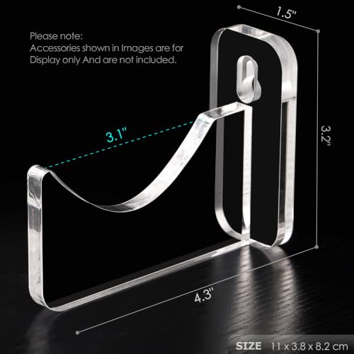 SANRUI Acrylic Lightsaber Wall Mount 1-Tier Adjustable Sword Display Stand