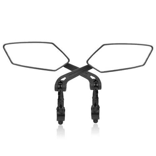 1 Pair Handlebar Bike Mirror, 360° Rotatable Scratch Resistant Glass Lens High Definition Ebike Rear View Mirrors with Mount Accessories for Mountain Bike Road Bike E-Bike